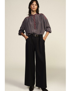 Pantaloni Palazzo Con Cintura In Vita E Pince Dixie