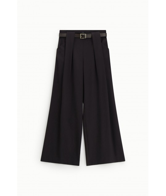Pantalon palazzo avec ceinture à la taille et pinces « Dixie »