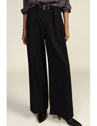 Pantaloni Palazzo Con Cintura In Vita E Pince Dixie
