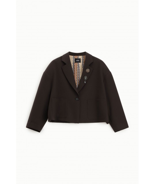 Blazer Corto Con Bottoni Decorativi E Tasche Frontali Dixie