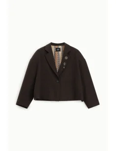 Blazer court avec boutons décoratifs et poches frontales Dixie 2