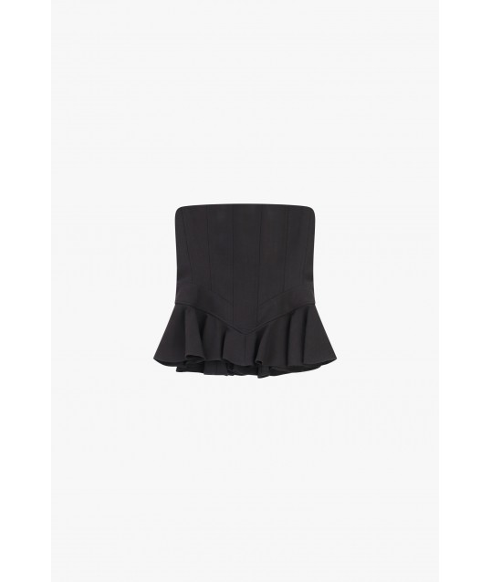 Top Con Volant Arricciato Senza Spalline Dixie