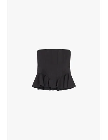 Top bustier à volants froncés Dixie
