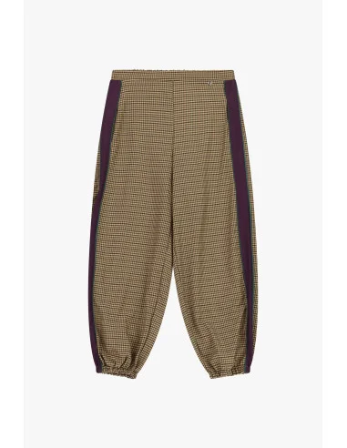 Pantalon de jogging à motif micro-carreaux avec bandes latérales Dixie