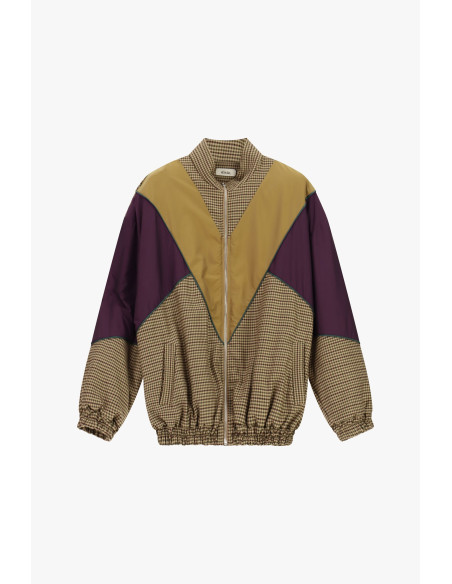 Bomber Con Motivo A Quadretti E Inserti Geometrici Dixie