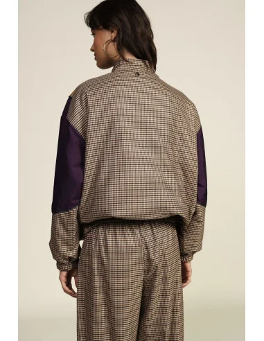 Bomber Con Motivo A Quadretti E Inserti Geometrici Dixie