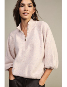 Pull à fermeture éclair et manches ballon Dixie - Vestiti Firmati L...