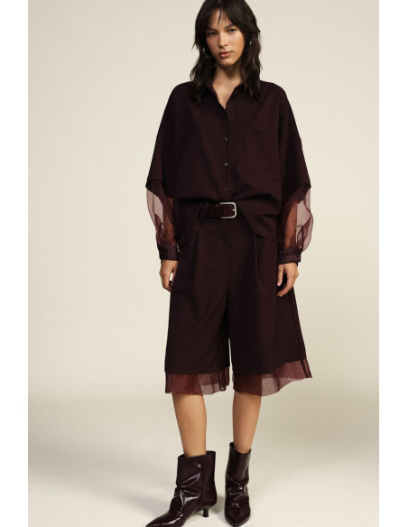 Dixie Knee-Length Shorts With Tulle Details - Vestiti Firmati Life ...