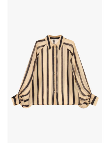 Camicia A Righe Con Bottoni E Maniche Ampie Dixie