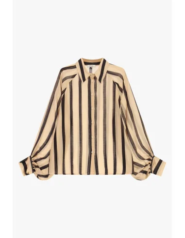 Camicia A Righe Con Bottoni E Maniche Ampie Dixie