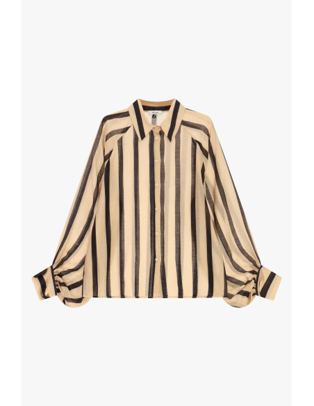 Chemise à rayures avec boutons et manches larges Dixie - Vestiti Fi...
