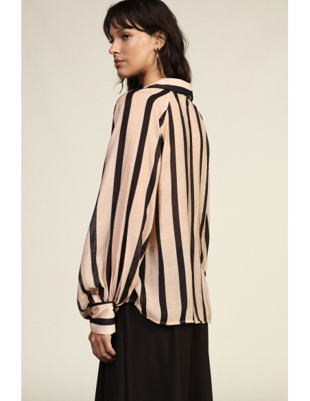 Chemise à rayures avec boutons et manches larges Dixie - Vestiti Fi...