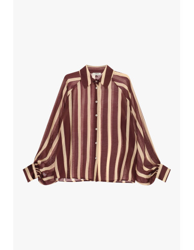 Dixie Striped Button-Up Shirt with Wide Sleeves - Vestiti Firmati L...