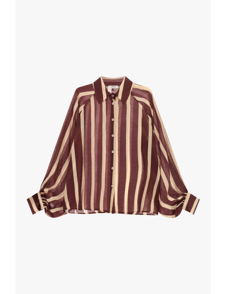 Camicia A Righe Con Bottoni E Maniche Ampie Dixie