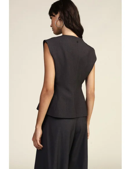 Gilet sans manches à boutonnage frontal Dixie