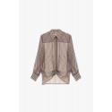 Camicia A Righe Con Nodo Frontale E Maniche Ampie Dixie