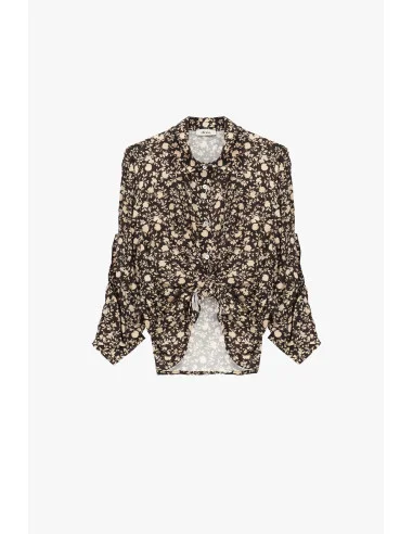 Blouse à imprimé floral avec nœud frontal Dixie