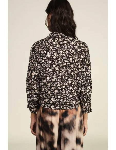 Blouse à imprimé floral avec nœud frontal Dixie