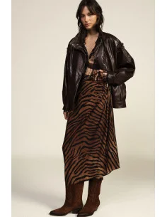 Gonna Midi Incrociata Fantasia Animalier Dixie
