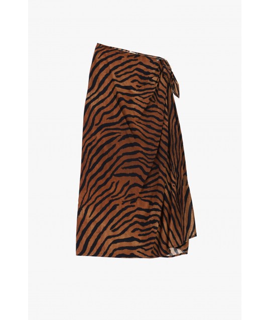 Gonna Midi Incrociata Fantasia Animalier Dixie