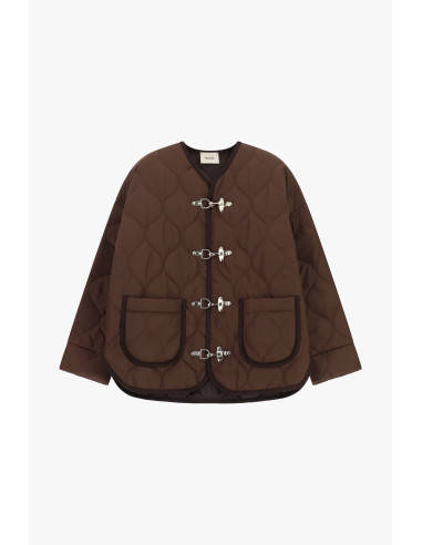 Dixie Quilted Jacket with Metal Fastenings and Patch Pockets - Vest...