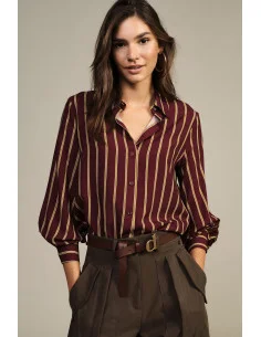 Camicia A Righe Verticali Con Polsini Bottonati Dixie