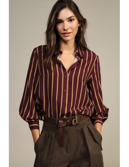 Dixie Vertical Striped Shirt with Buttoned Cuffs - Vestiti Firmati ...