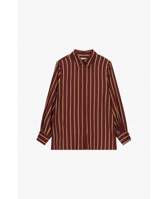 Camicia A Righe Verticali Con Polsini Bottonati Dixie