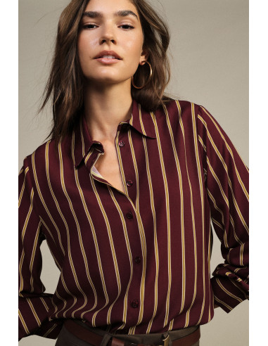 Camicia A Righe Verticali Con Polsini Bottonati Dixie