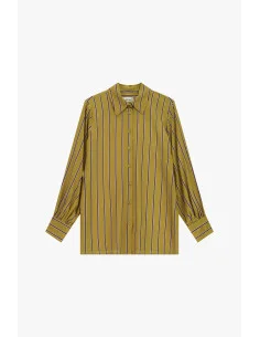 Vertical-Striped Blouse with Buttoned Cuffs Dixie 2