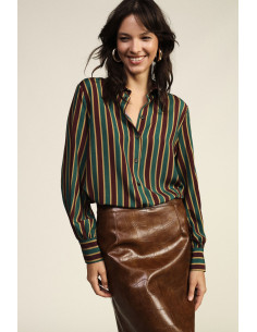 Camicia A Righe Verticali Con Maniche Lunghe Dixie