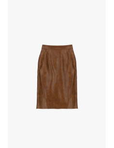Dixie Mid-Length Sheath Skirt with Coconut-Effect Print - Vestiti F... 2
