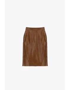 Dixie Mid-Length Crocodile-Effect Pencil Skirt 2
