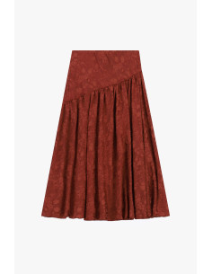 Jupe midi à motif floral et coupe asymétrique Dixie - Vestiti Firma...
