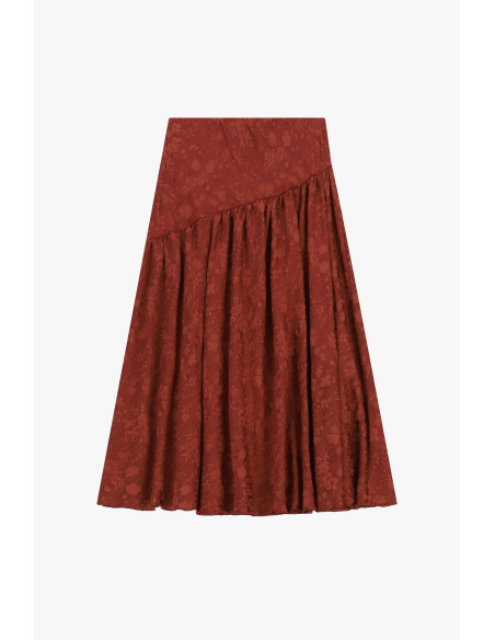 Jupe midi à motif floral et coupe asymétrique Dixie - Vestiti Firma...
