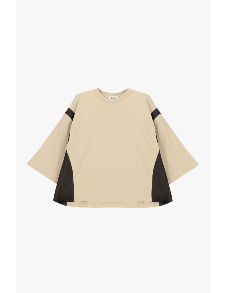 Dixie Loose-Fit Top with Three-Quarter Sleeves and Side Panels - Ve...