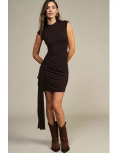 Short Dress with Side Draped Detail Dixie