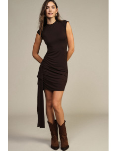 Robe courte avec détail drapé sur le côté Dixie - Robes Fir...