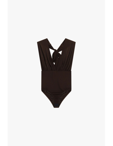 Body Con Profondo Scollo Incrociato E Fiocco Dixie