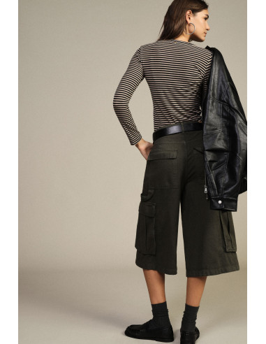 Dixie Caramella Shorts with Large Side Pockets - Designer Clothes...
