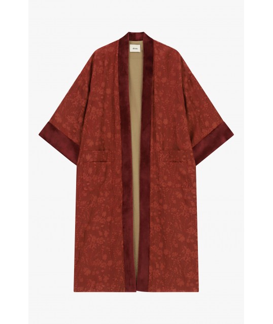 Cappotto Duster Jacquard Con Ampie Maniche Dixie