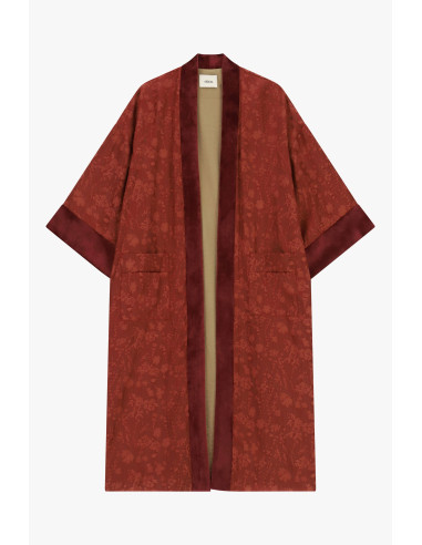 Cappotto Duster Jacquard Con Ampie Maniche Dixie