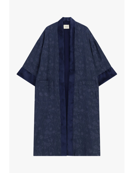 Dixie Jacquard Duster Coat with Wide Sleeves - Vestiti Firmati Life...