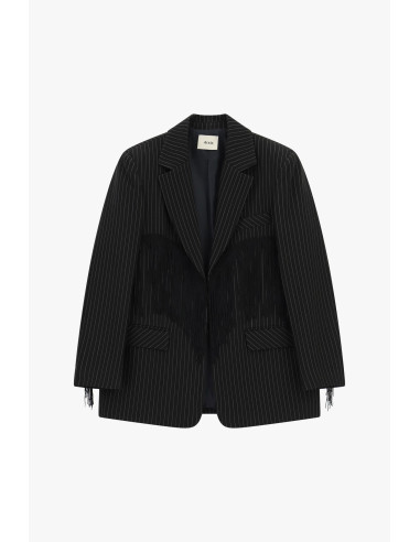 Blazer à rayures avec franges décoratives Dixie