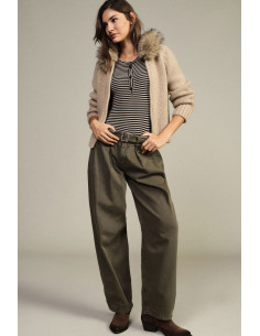 High-waisted Palazzo Trousers with Belt and Pleats by Dixie - Children’s Clothes...
