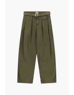 High-Waisted Palazzo Trousers with Belt and Pleats Dixie 2