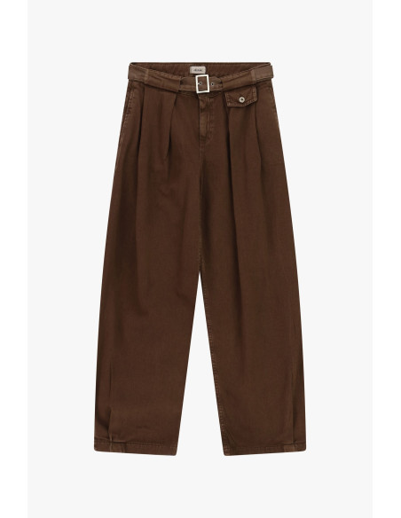 Pantaloni Palazzo Vita Alta Con Cintura E Pinces Dixie