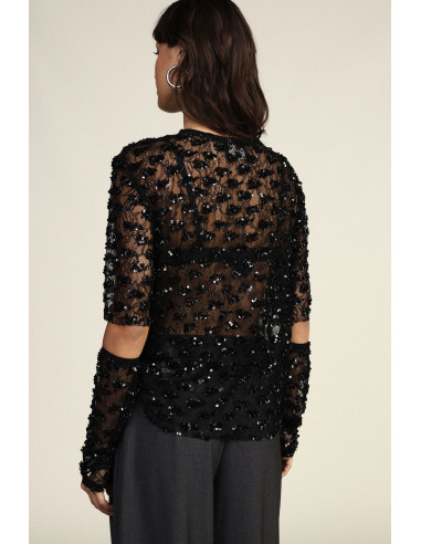 Top Cropped Testurizzato Con Maniche Rimovibili Dixie