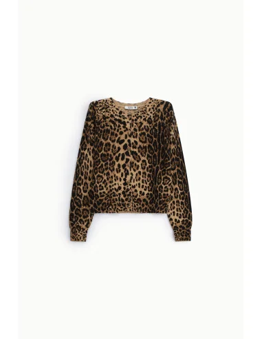Cardigan à imprimé animalier avec boutons sur le devant Please