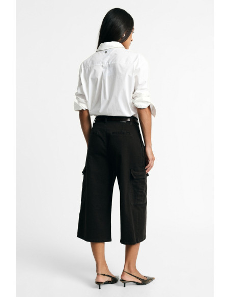 Bermuda Shorts with Cargo Pockets and Wide Legs, Please